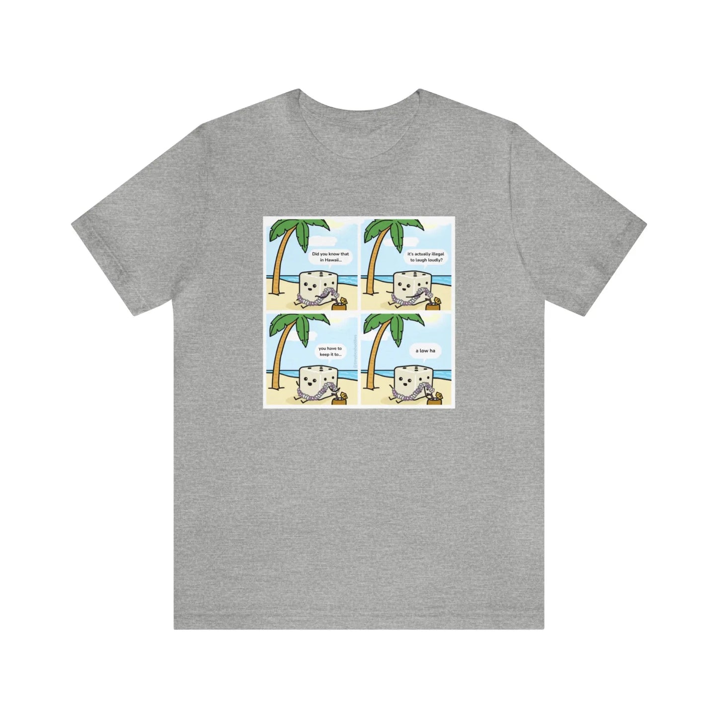 Tiny Dice Buddies "A Low Ha" Punny Joke | Unisex Jersey Short Sleeve Tee