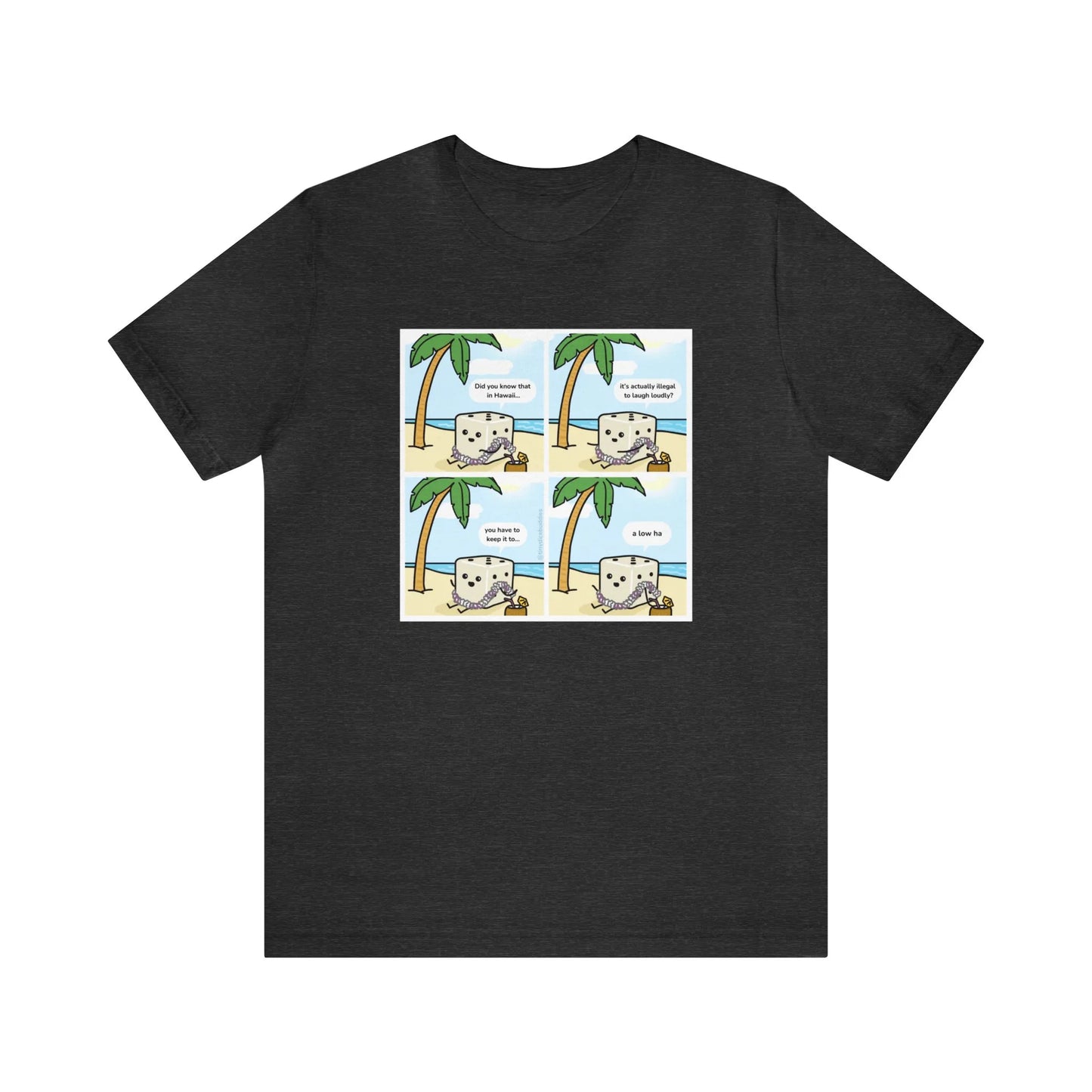 Tiny Dice Buddies "A Low Ha" Punny Joke | Unisex Jersey Short Sleeve Tee