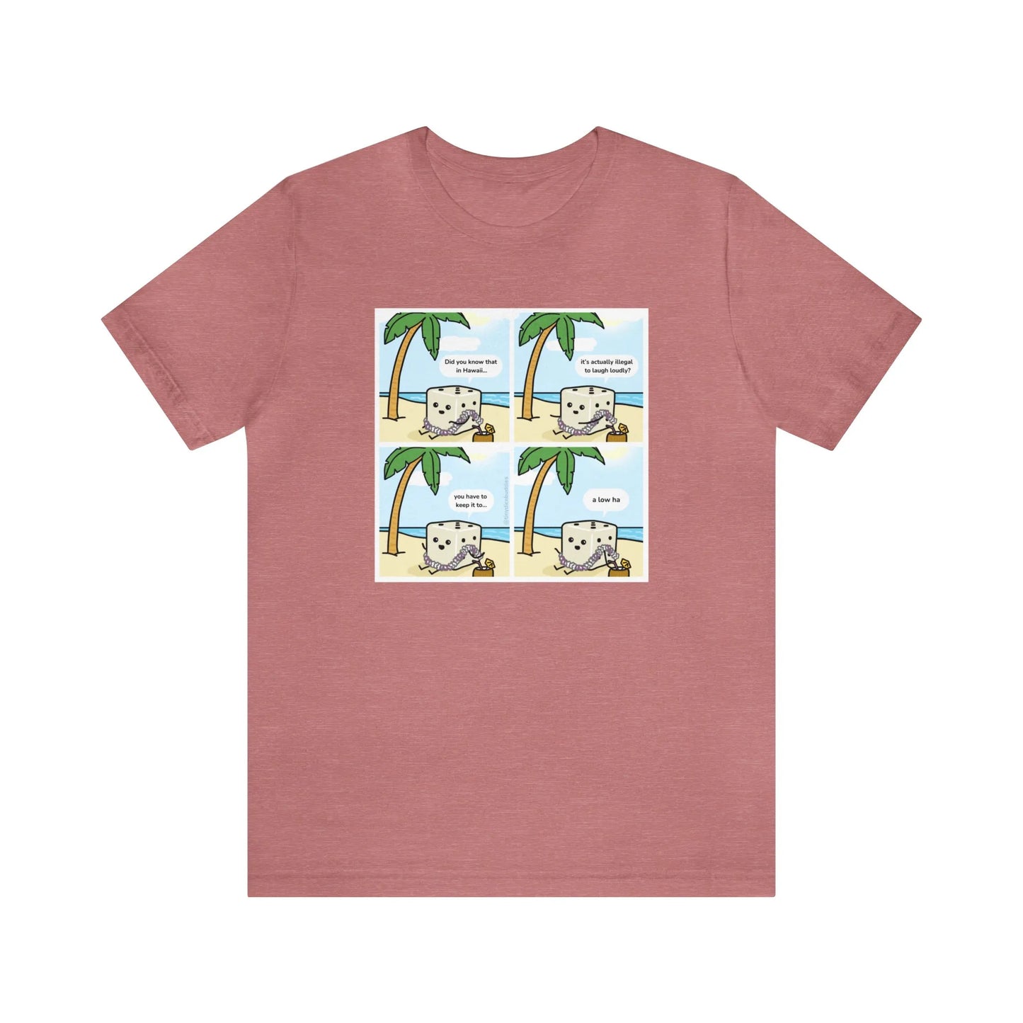 Tiny Dice Buddies "A Low Ha" Punny Joke | Unisex Jersey Short Sleeve Tee