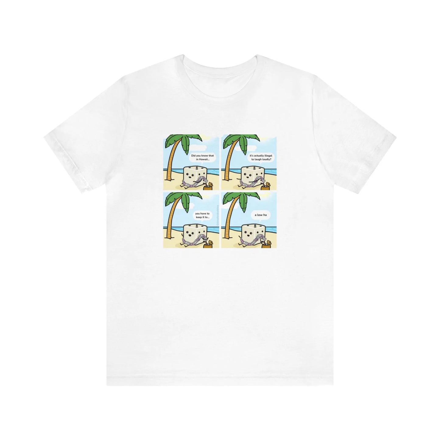 Tiny Dice Buddies "A Low Ha" Punny Joke | Unisex Jersey Short Sleeve Tee