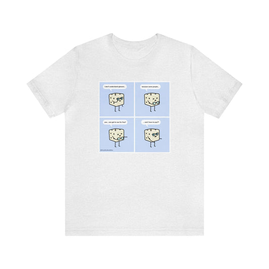 Tiny Dice Buddies "I Don't Understand Glasses" | Unisex Jersey Short Sleeve Tee