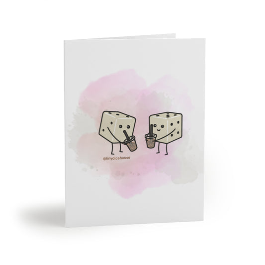 You're Like a Diced Latte on a Summer Day Greeting Card | Tiny Dice Buddies