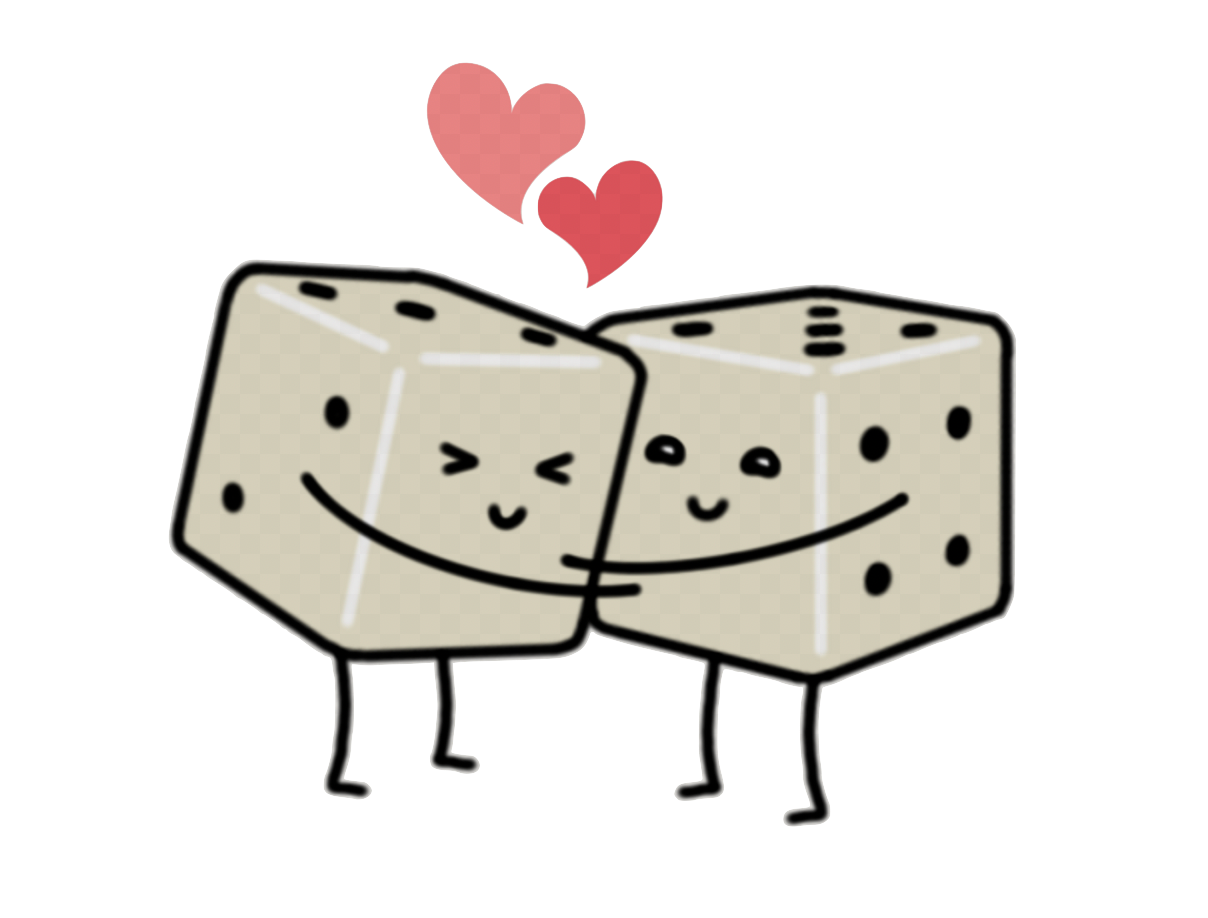 It's Dice Being in Love With You Greeting Card | Tiny Dice Buddies