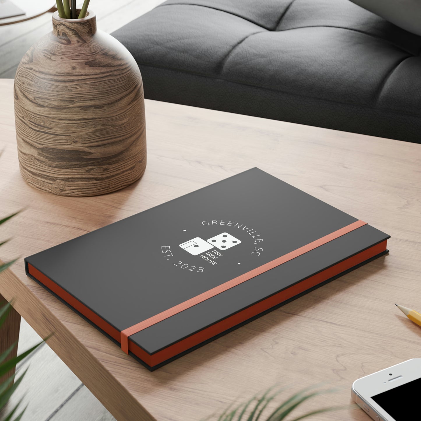 Tiny Dice House Notebook | Color Contrast Ruled Notebook