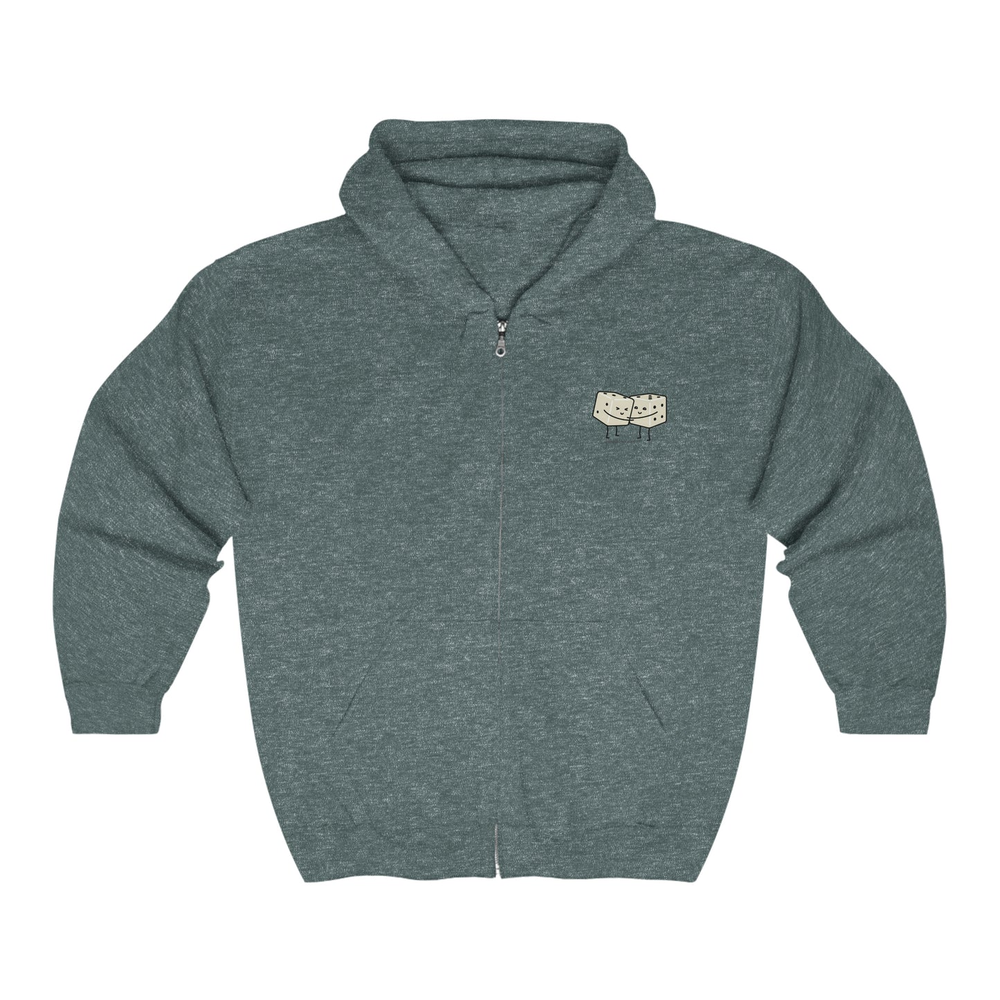Tiny Dice Buddies Zip Up Hoodie | Cute Dice Characters | Unisex Heavy Blend™ Full Zip Hooded Sweatshirt