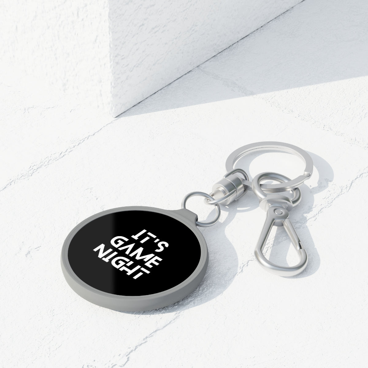 It's Game Night Keyring Tag | Modern Keychain for Board Game Lovers