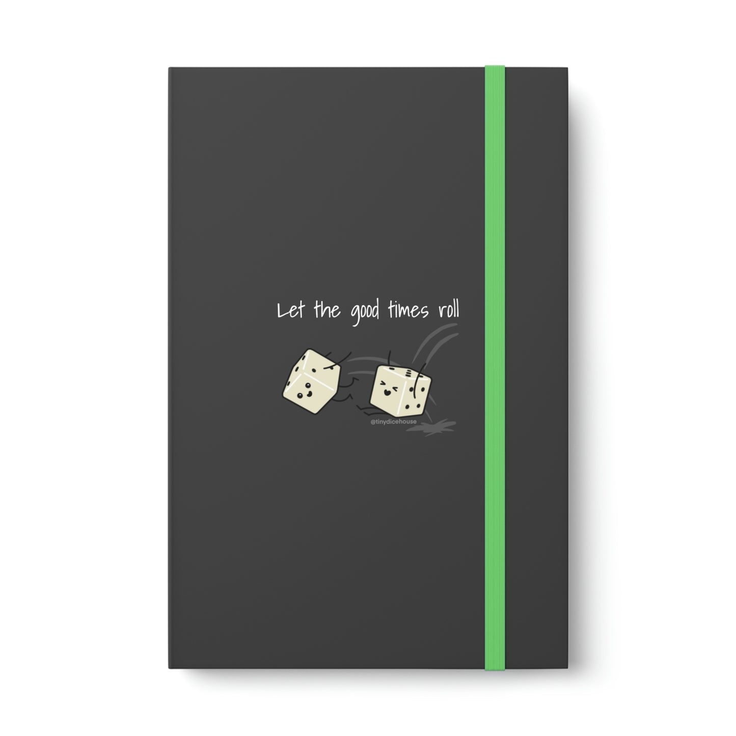 Let the Good Times Roll Notebook | Tiny Dice Buddies Color Contrast Ruled Notebook