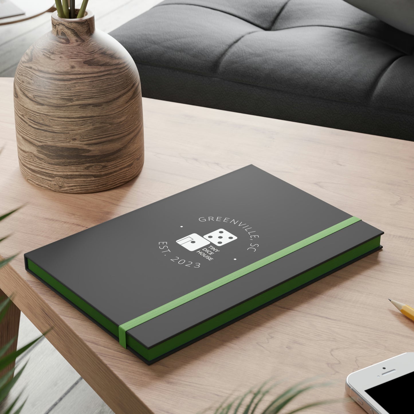 Tiny Dice House Notebook | Color Contrast Ruled Notebook