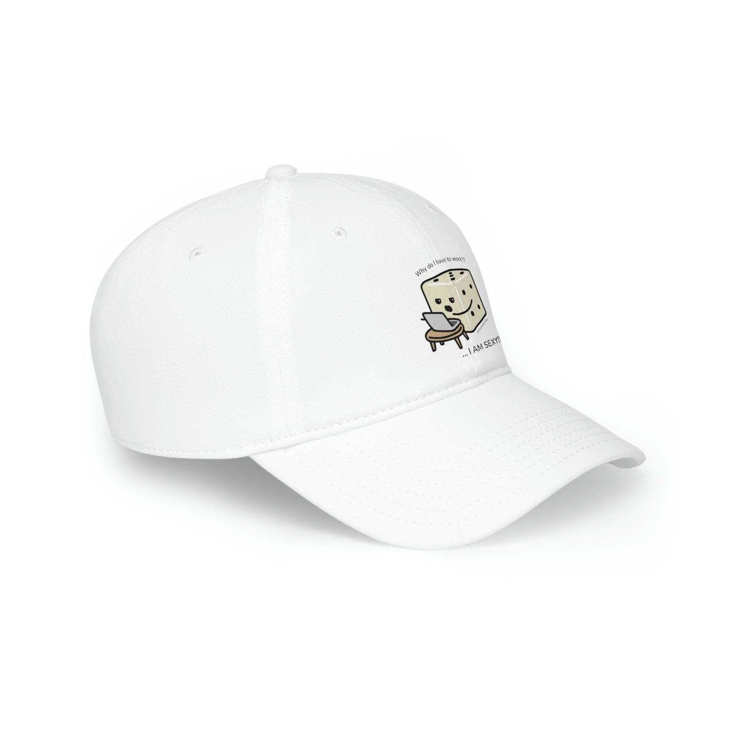 Why Do I Have to Work? Hat | Tiny Dice Buddies | Low Profile Baseball Cap