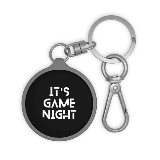 It's Game Night Keyring Tag | Modern Keychain for Board Game Lovers