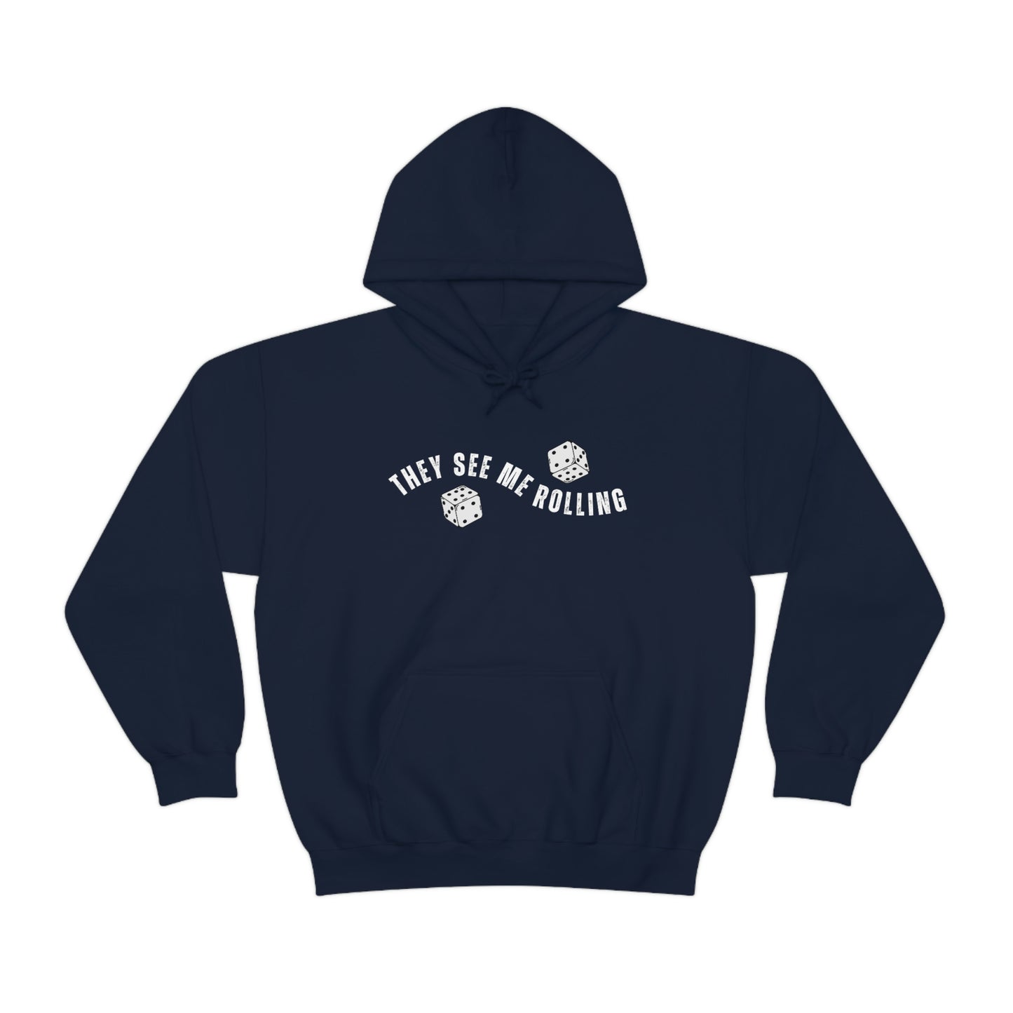 They See Me Rolling Hoodie | Tiny Dice House Sweater | Punny Dice Sweatshirt | Unisex Heavy Blend™ Hooded Sweater