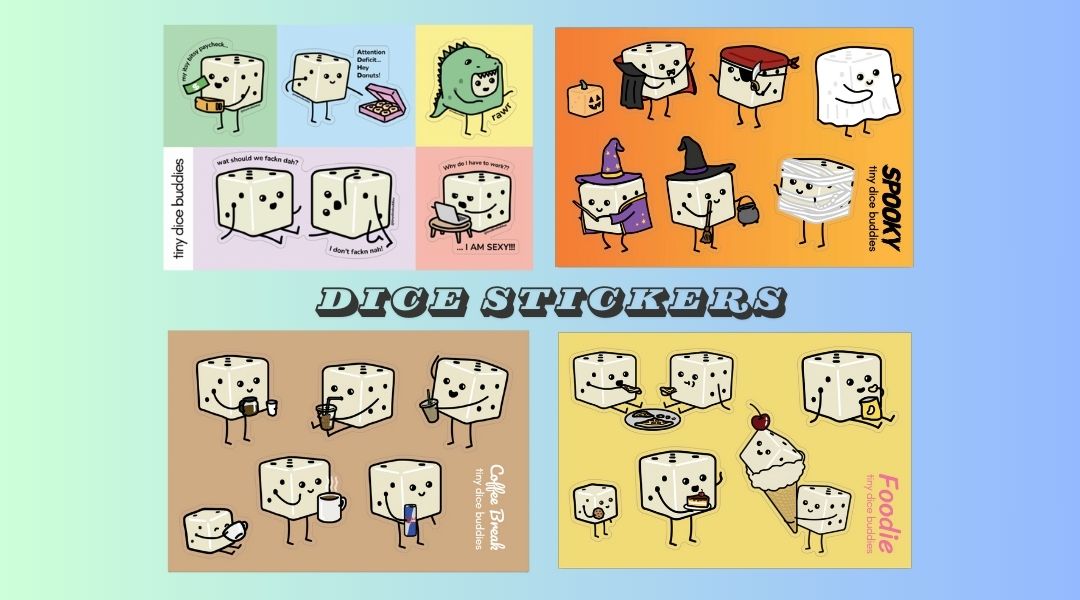 23 Adorable Dice Stickers for Your Everyday Life – Tiny Dice House