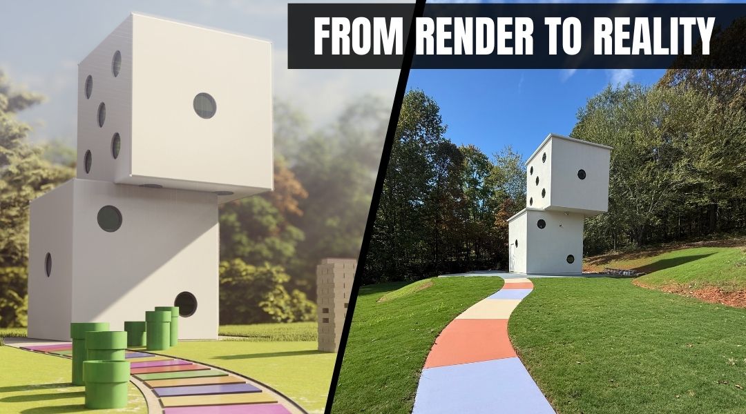 From Render to Reality: Before & After Photos of the Tiny Dice House