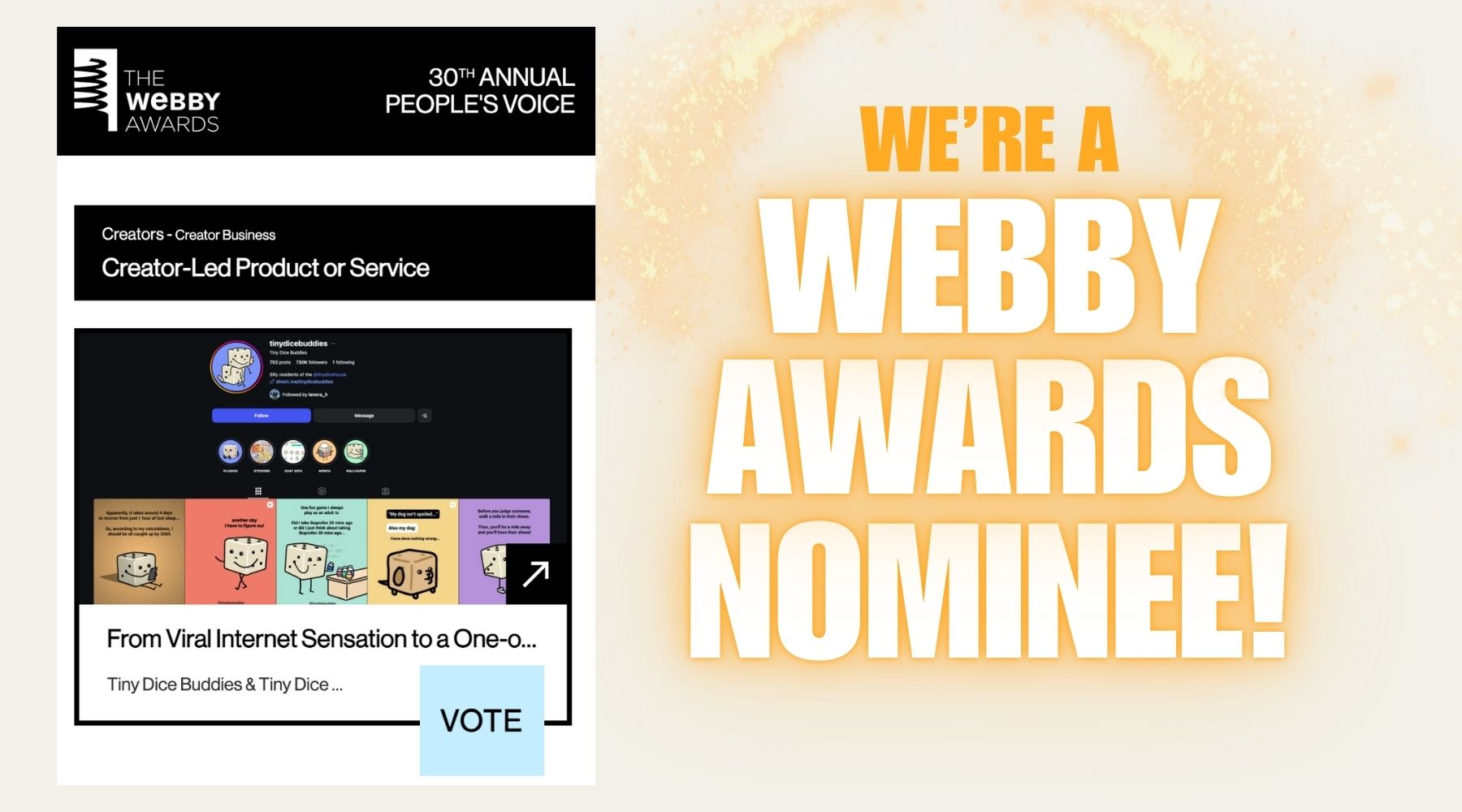 We’re a Webby Awards Nominee!