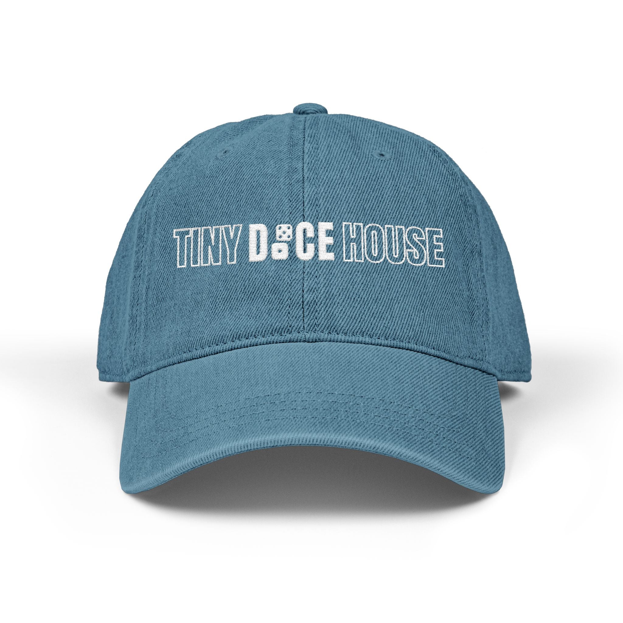 Tiny Dice House Embroidered Denim Hat