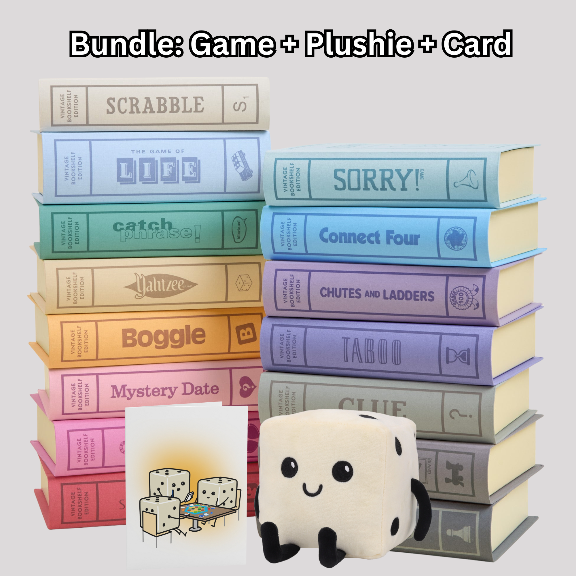 Modern Vintage Bookshelf Board Games – 15 Pack