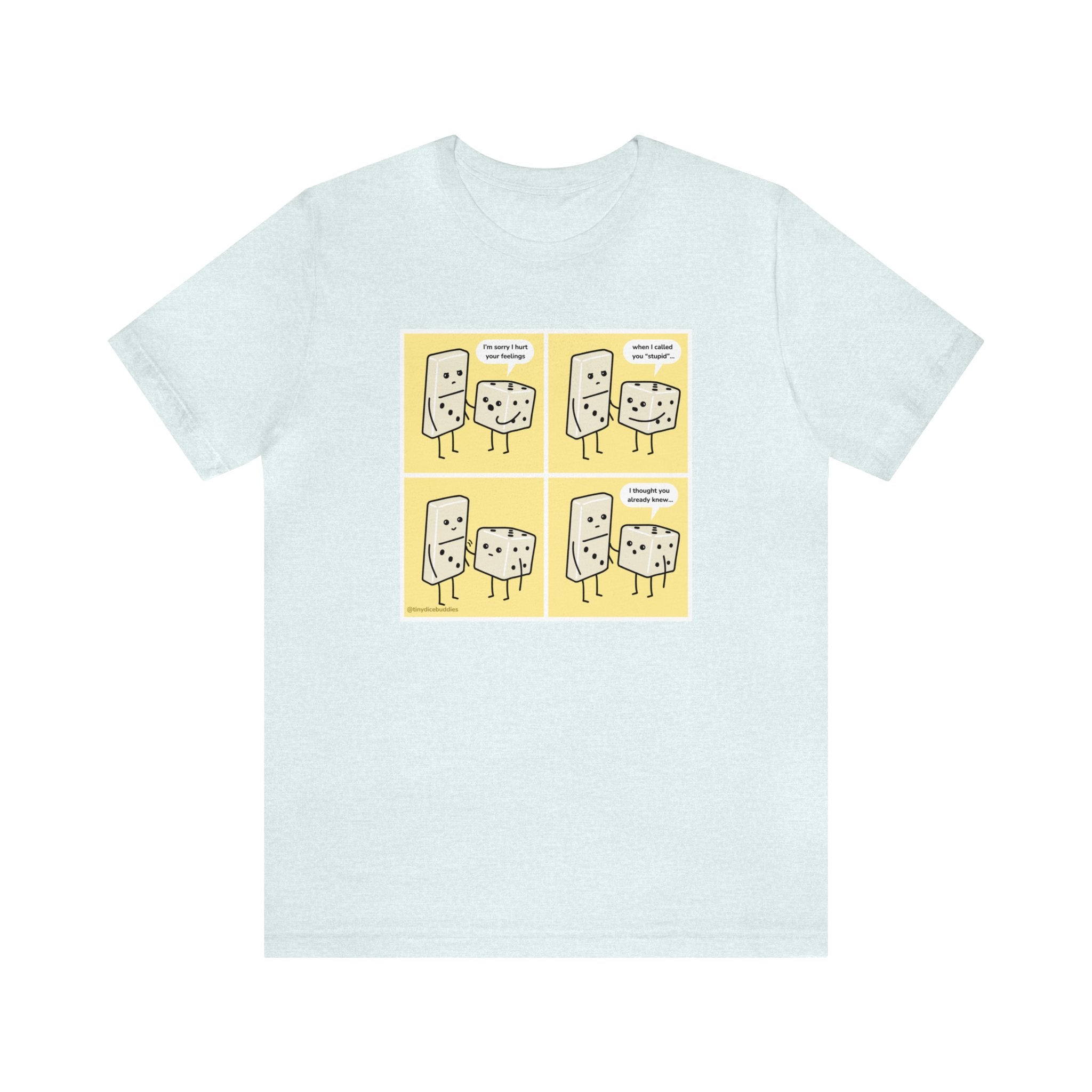 Tiny Dice Buddies "Sorry I Hurt Your Feelings" | Unisex Jersey Short Sleeve Tee