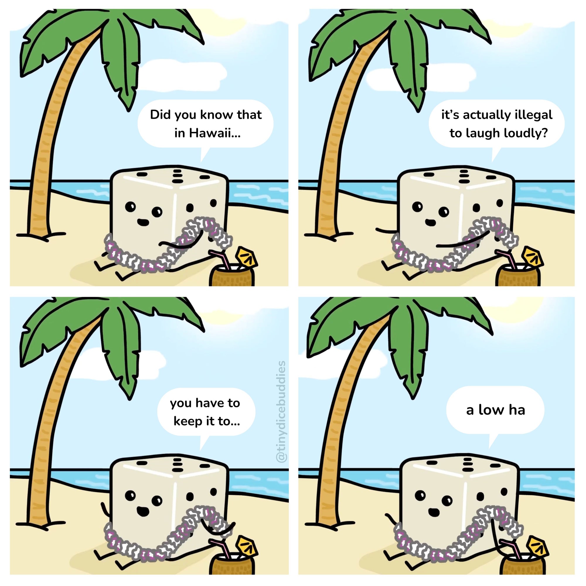 A Lo Ha Comic Print by Tiny Dice Buddies