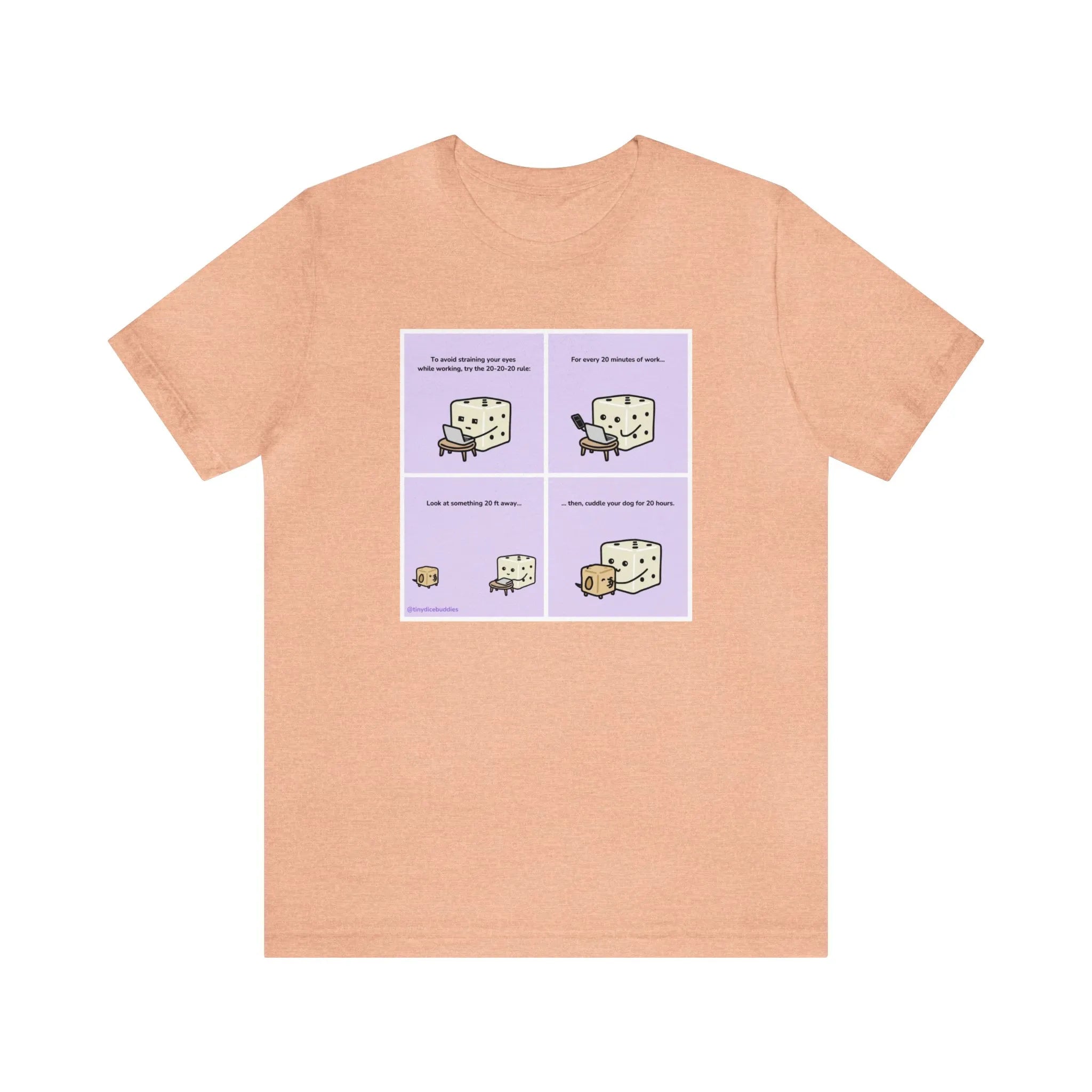 Tiny Dice Buddies "Try the 20-20-20 Rule" | Unisex Jersey Short Sleeve Tee