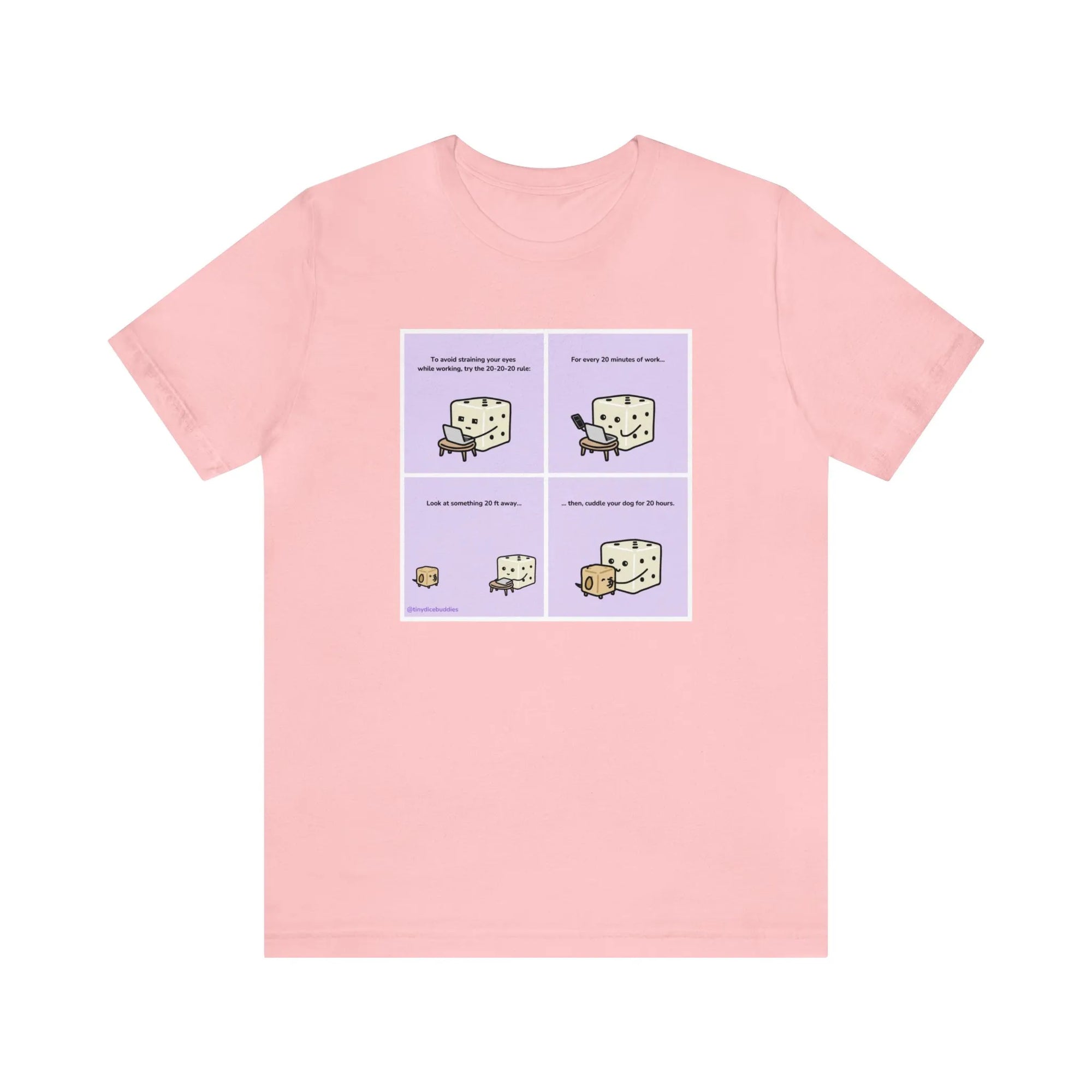 Tiny Dice Buddies "Try the 20-20-20 Rule" | Unisex Jersey Short Sleeve Tee