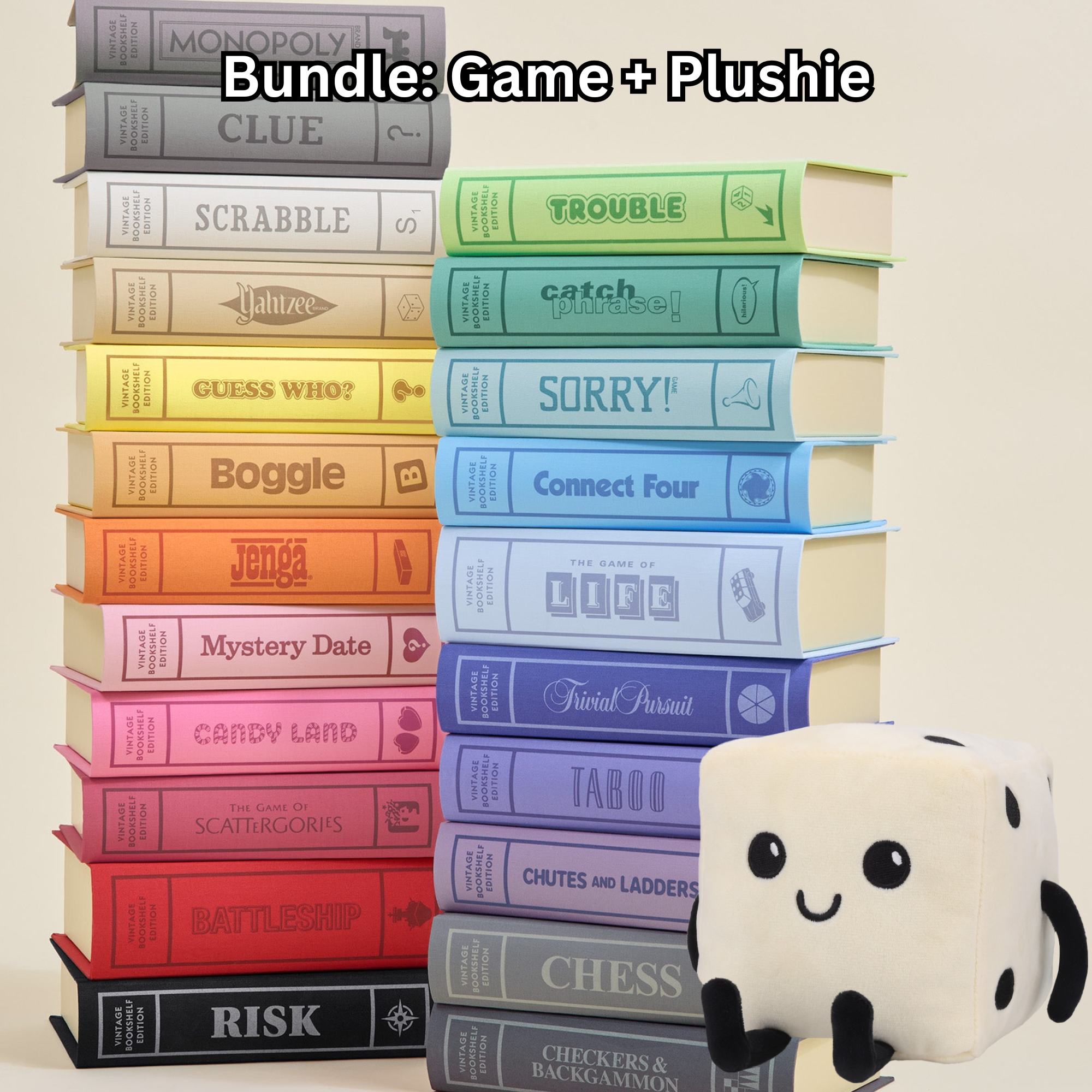 Modern Vintage Bookshelf Board Games – 22 Pack Bundle Set