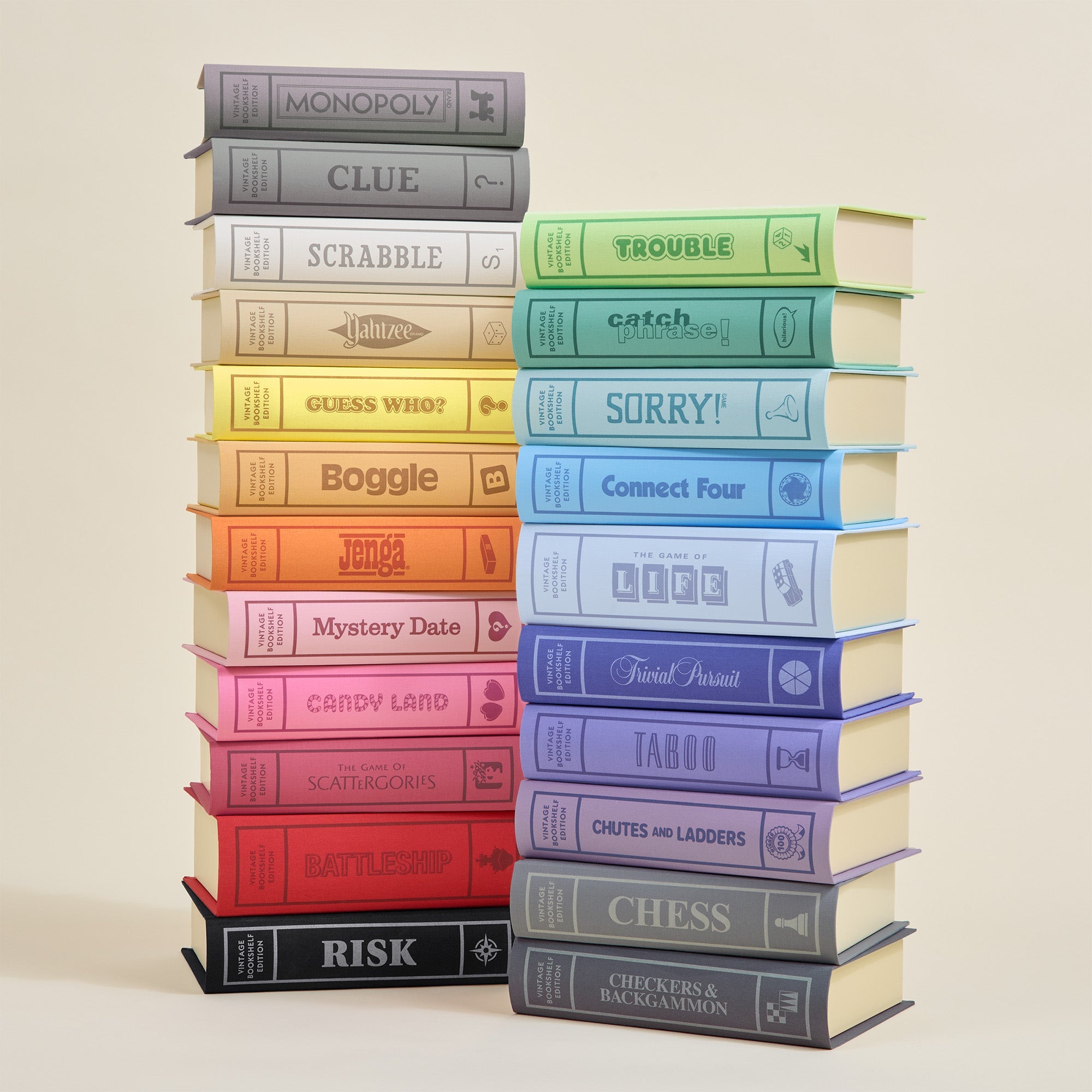 Modern Vintage Bookshelf Board Games – 22 Pack Bundle Set