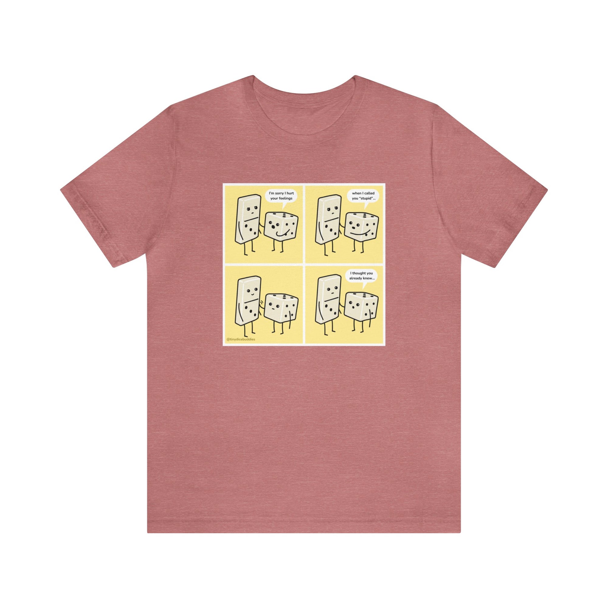 Tiny Dice Buddies "Sorry I Hurt Your Feelings" | Unisex Jersey Short Sleeve Tee