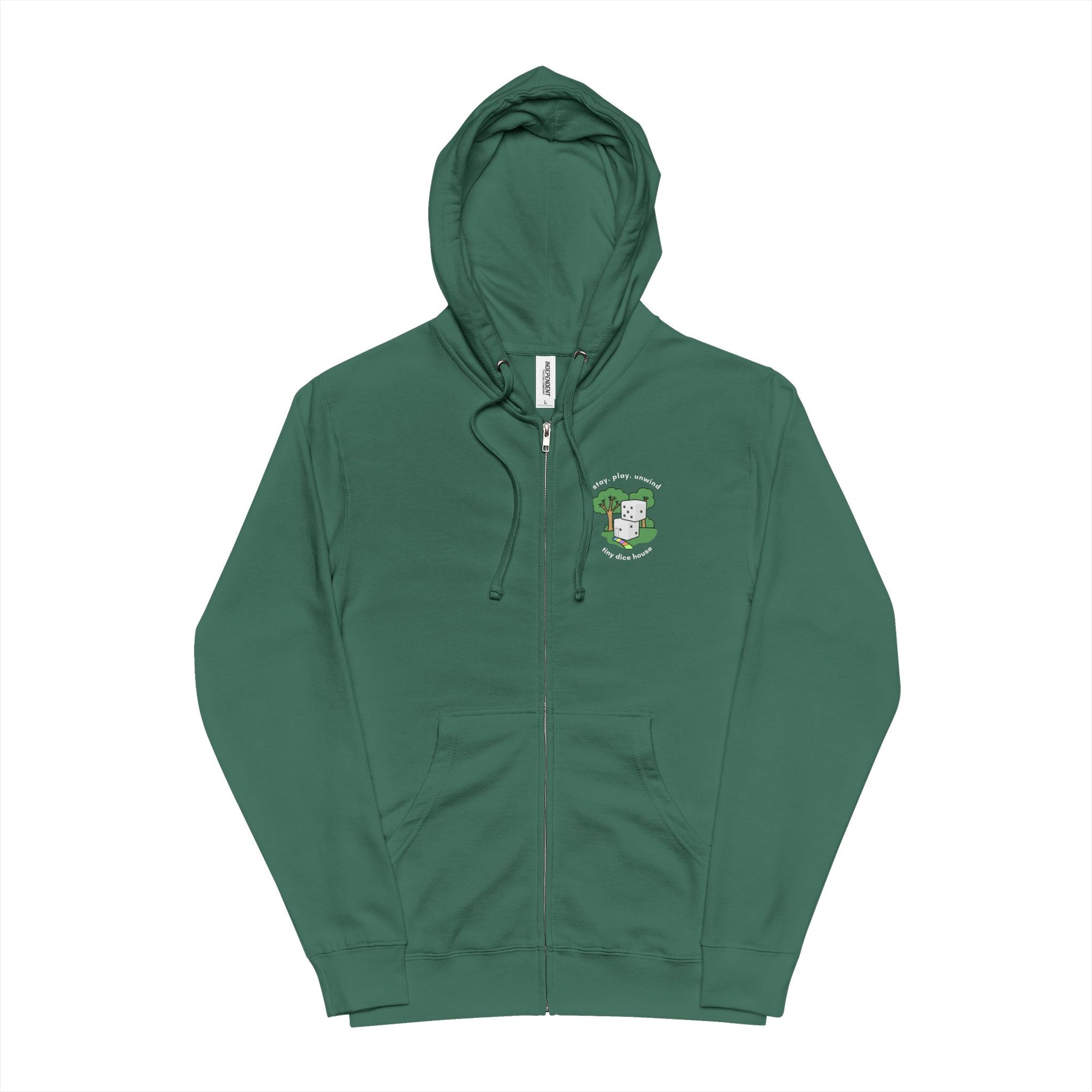 Stay. Play. Unwind. Fleece Zip Up Hoodie