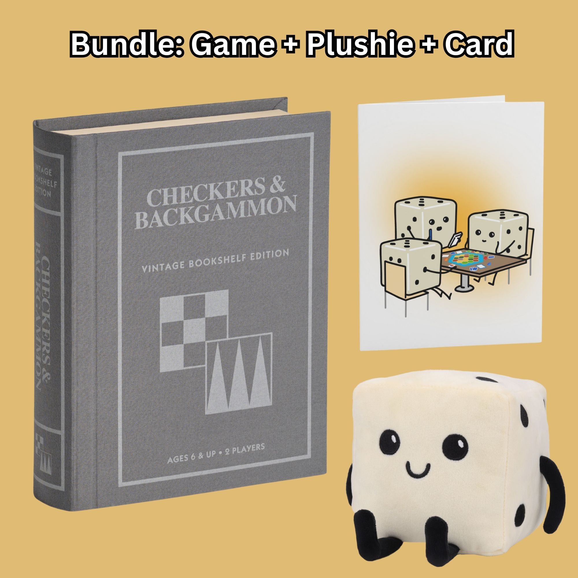 Checkers & Backgammon Vintage Bookshelf Board Game