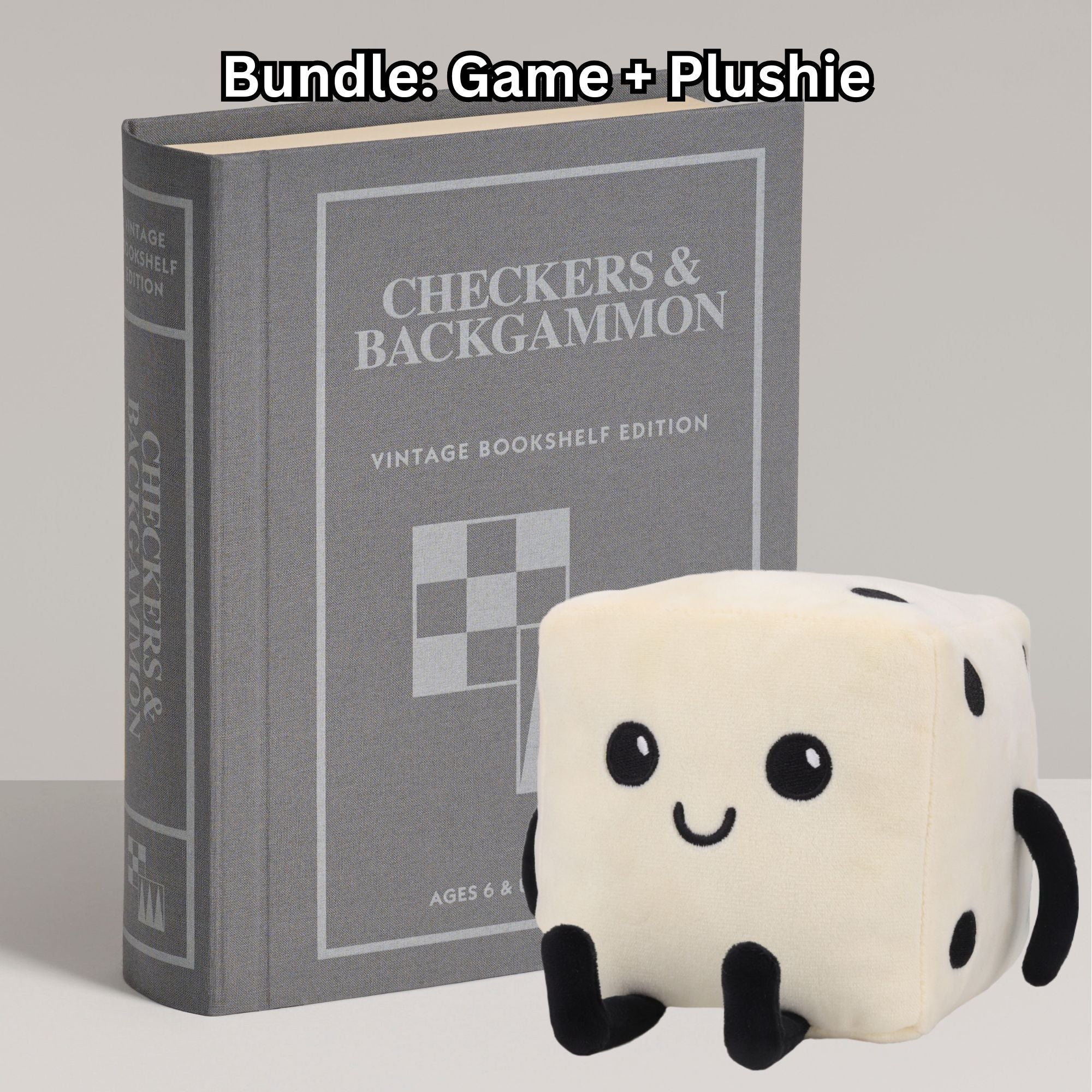 Checkers & Backgammon Vintage Bookshelf Board Game