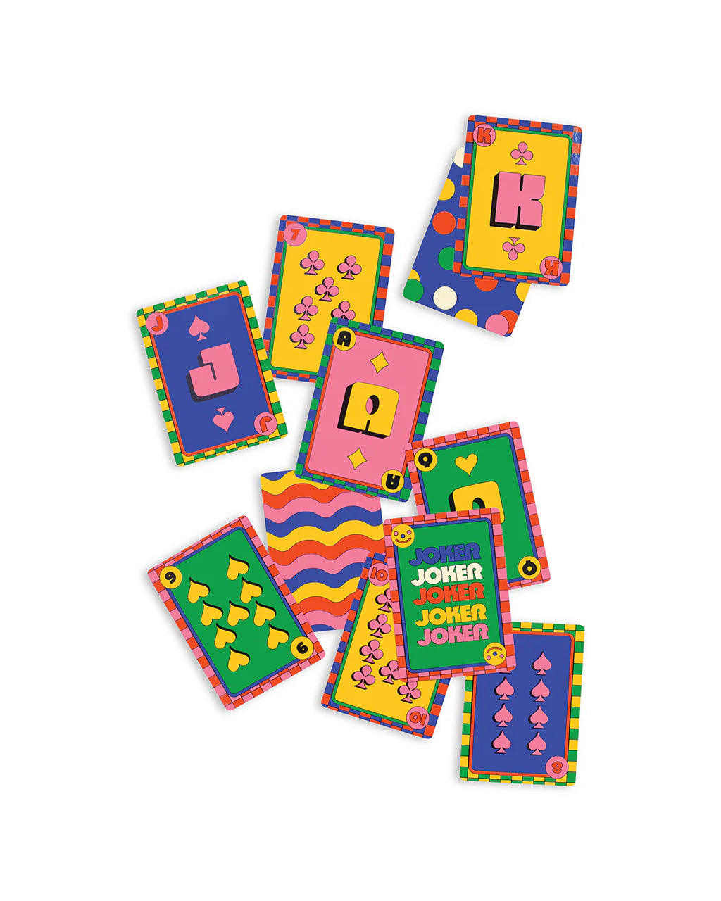 Bundle Set of 3 Colorful Games (Four in a Row, Playing Cards, Peg Solitaire)