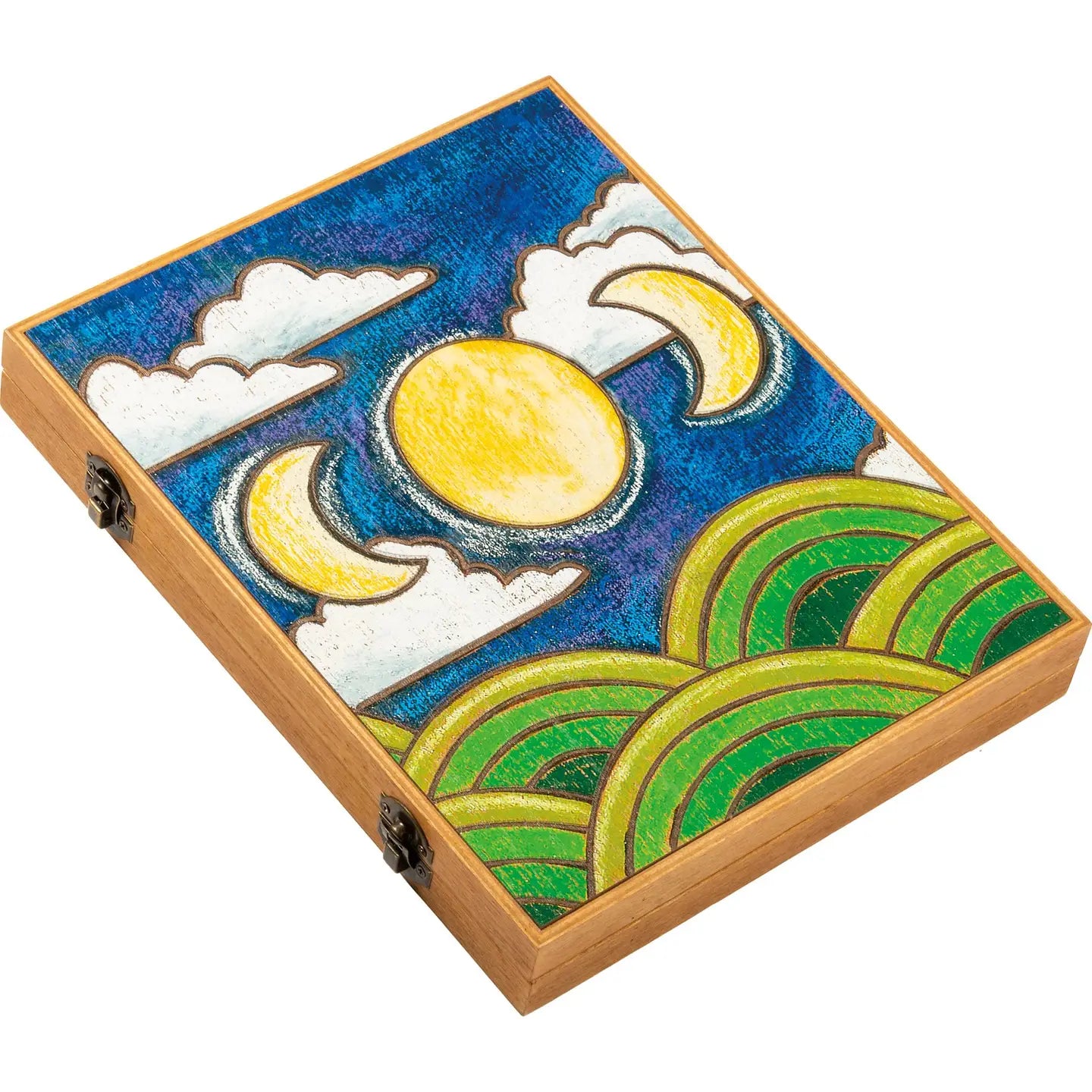 Colorful Wooden Backgammon Travel Game Set