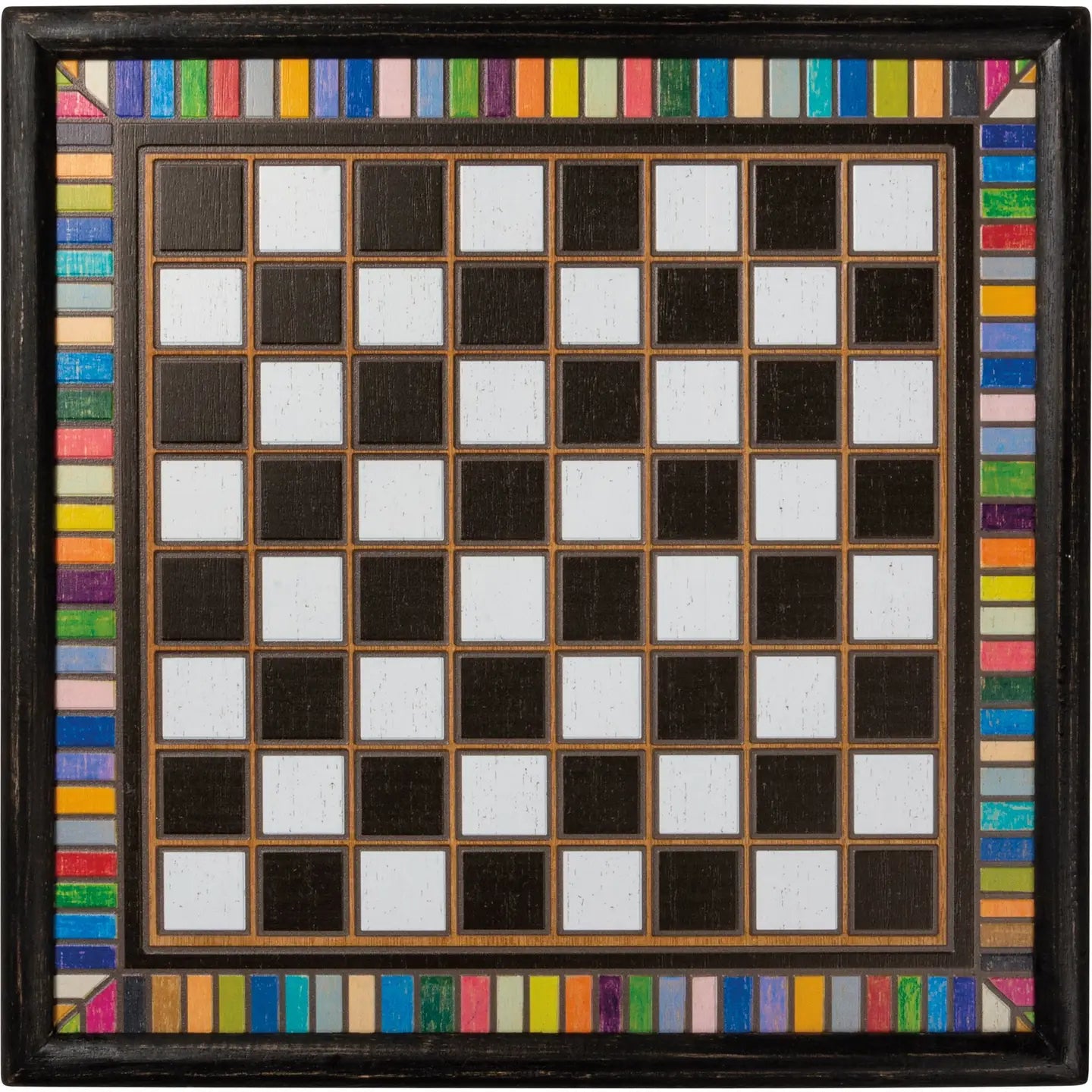 Colorful Wooden Checkers Board Game