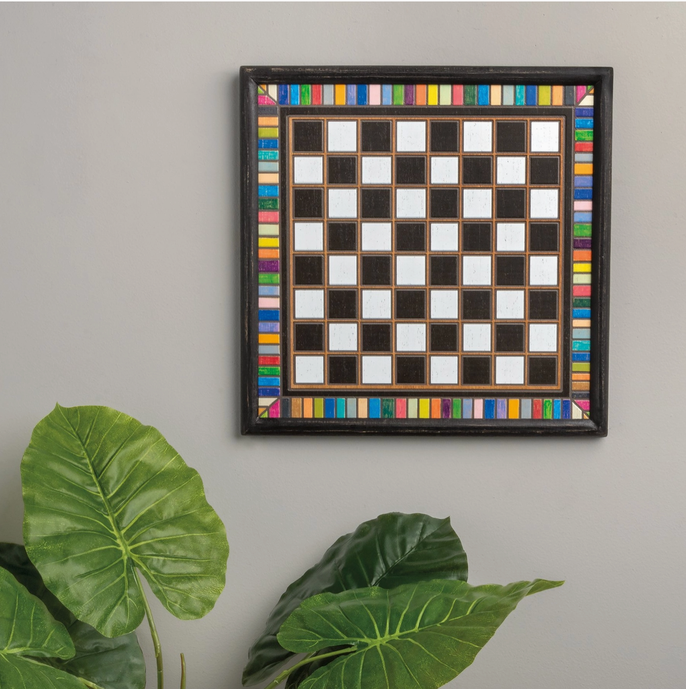 Colorful Wooden Checkers Board Game
