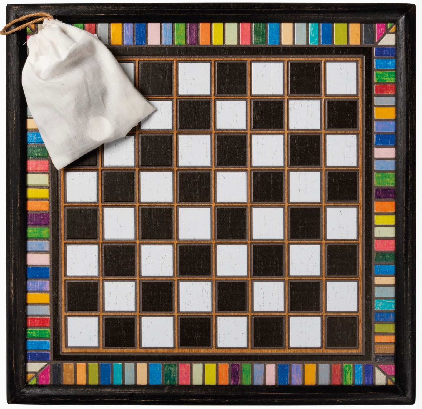 Colorful Wooden Checkers Board Game