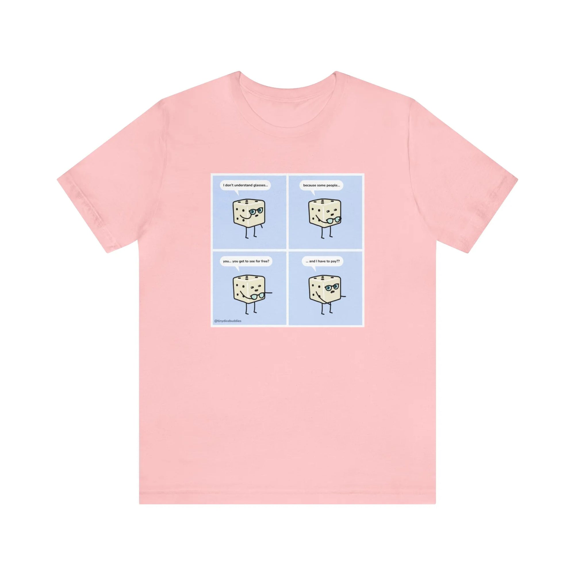 Tiny Dice Buddies "I Don't Understand Glasses" | Unisex Jersey Short Sleeve Tee