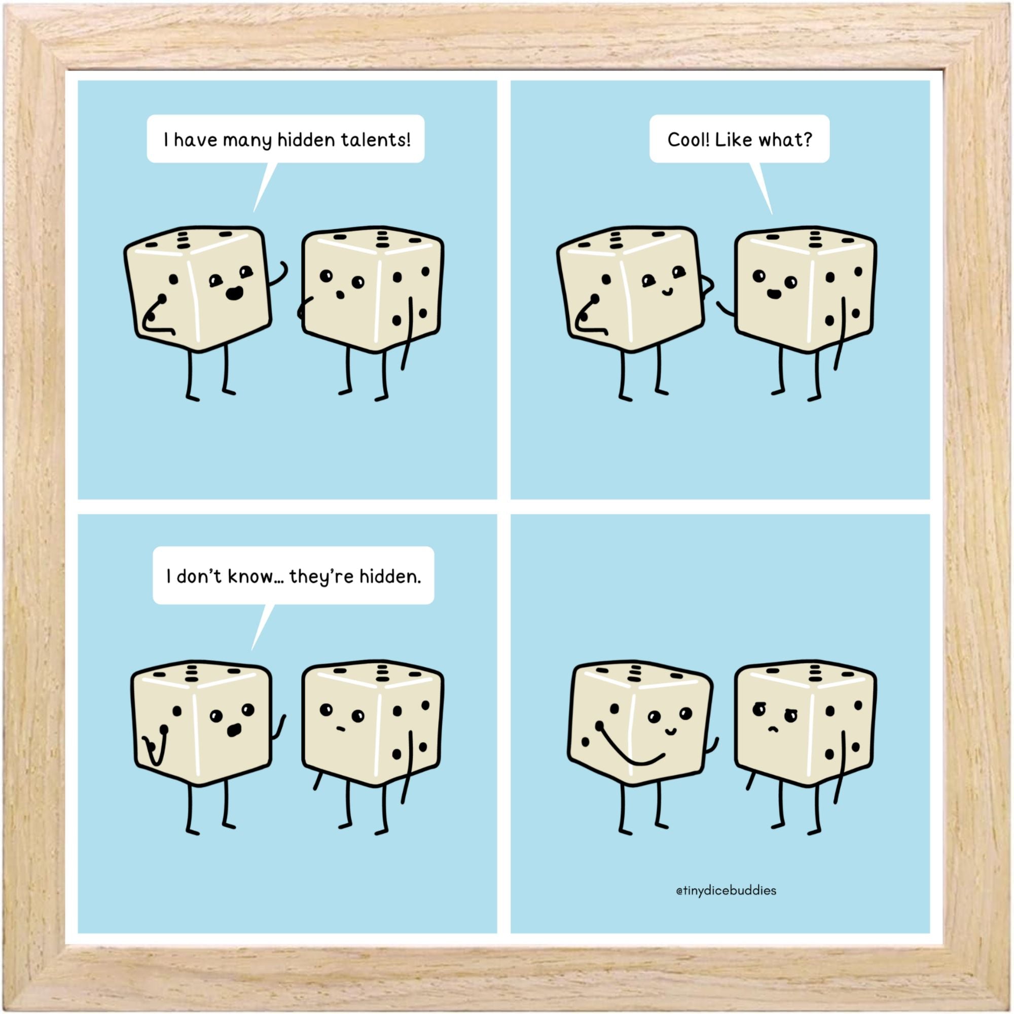 Hidden Talent Comic Print by Tiny Dice Buddies