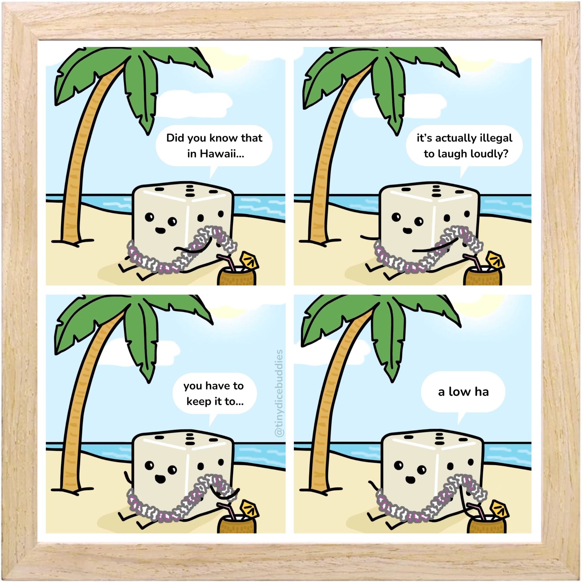 A Lo Ha Comic Print by Tiny Dice Buddies