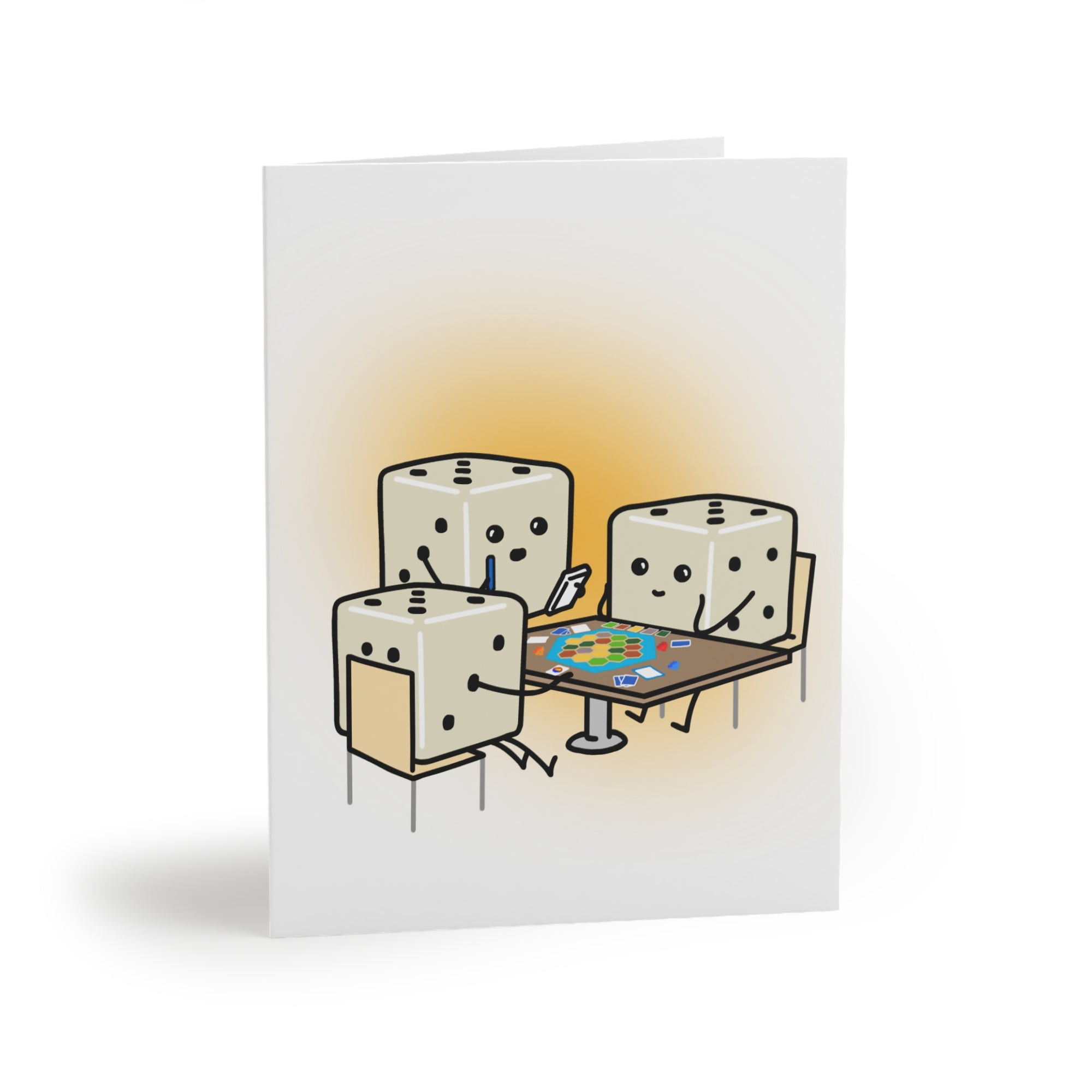 Let the Games Begin Greeting Card | Tiny Dice Buddies