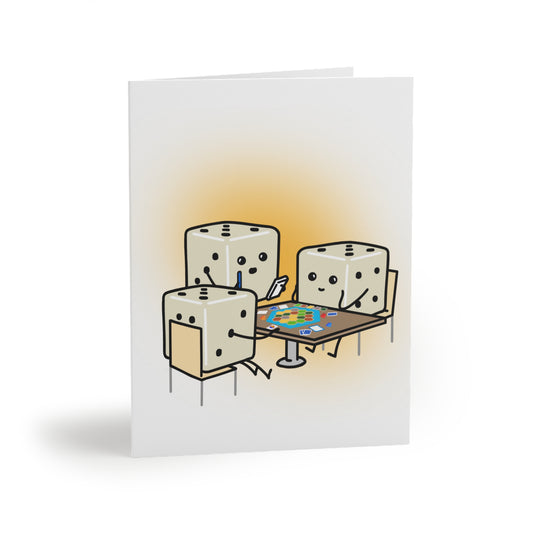 Let the Games Begin Greeting Card | Tiny Dice Buddies