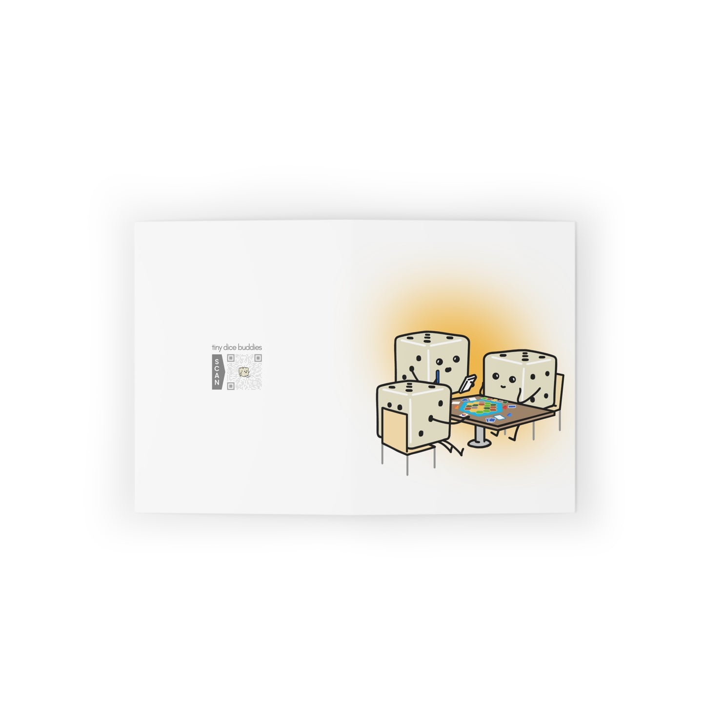 Let the Games Begin Greeting Card | Tiny Dice Buddies