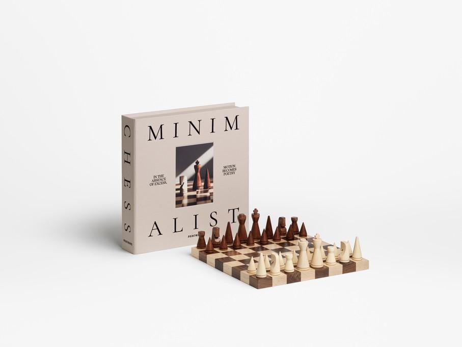 Minimalist Wood Chess Board Game