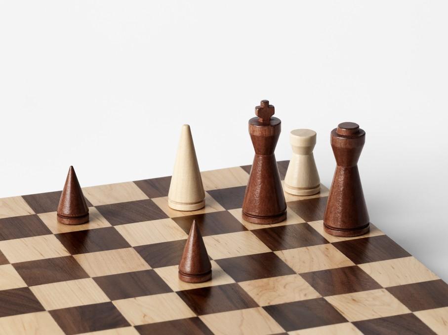 Minimalist Wood Chess Board Game