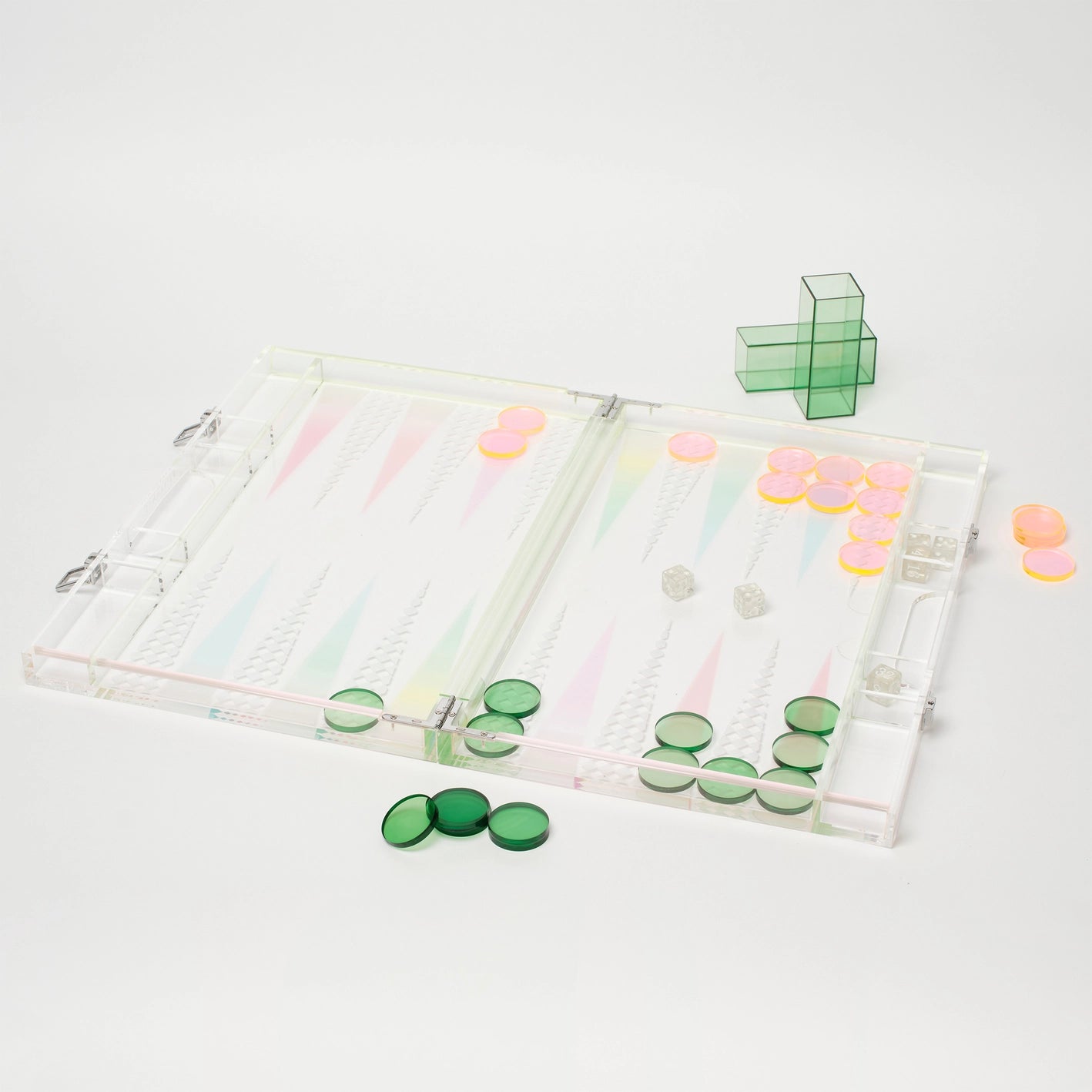Ombre Lucite Backgammon Set