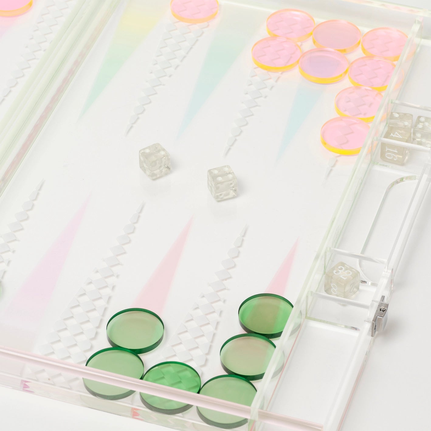 Ombre Lucite Backgammon Set