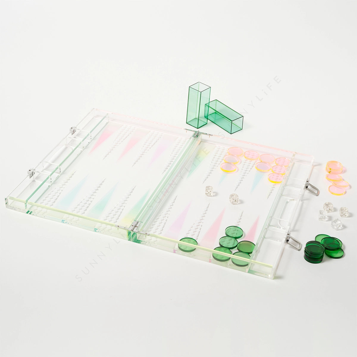 Ombre Lucite Backgammon Set