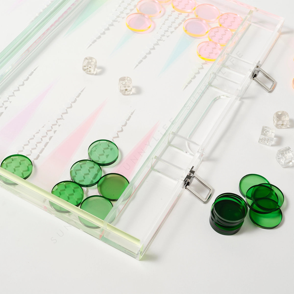 Ombre Lucite Backgammon Set
