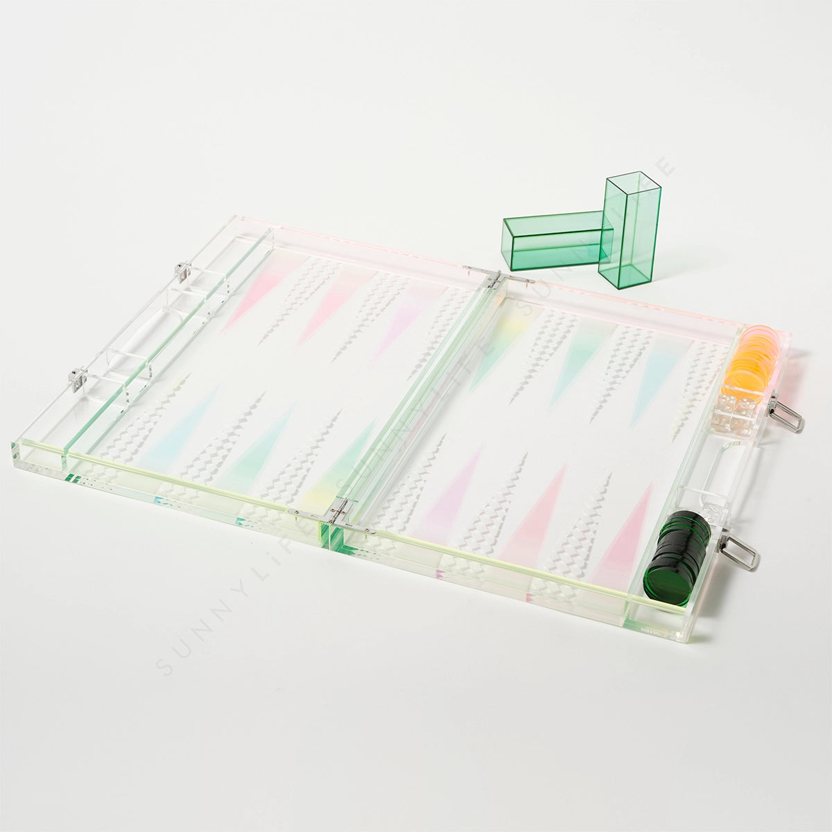Ombre Lucite Backgammon Set