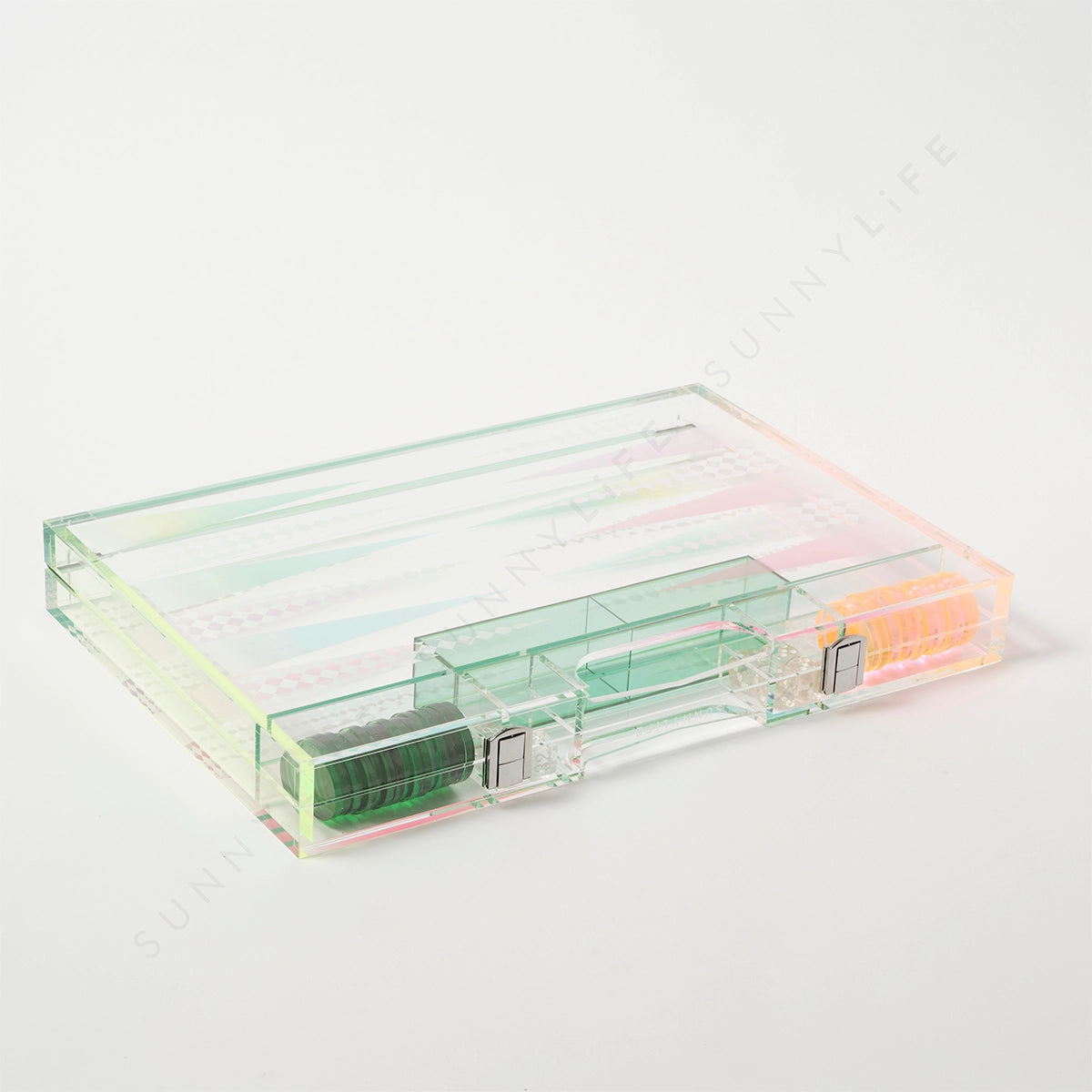 Ombre Lucite Backgammon Set