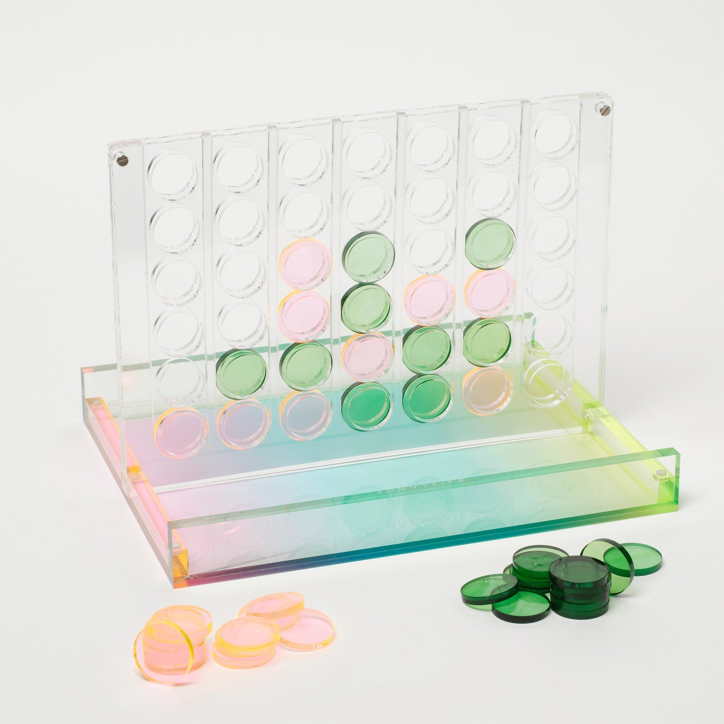 Ombre Lucite Four in A Row Game Set